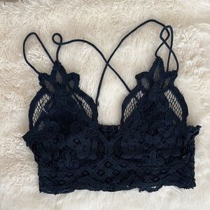 Free People intimately FP Adella Longline bralette, navy